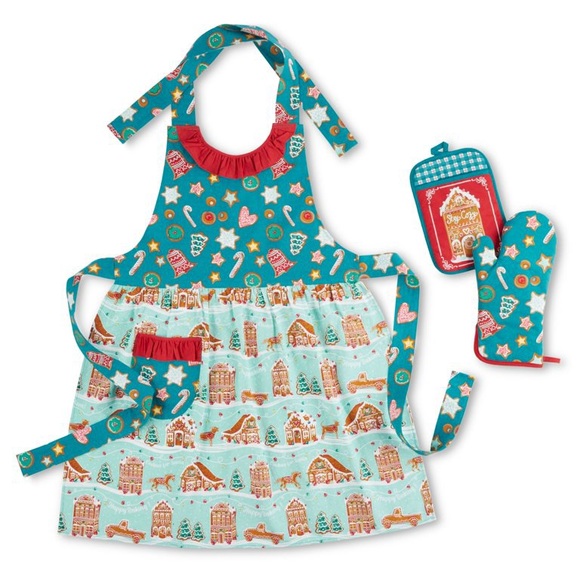 The Pioneer Woman Other - Last Set 🌺 New 2022 Pioneer Woman Christmas Apron, Pot Holder & Oven Mitt Set